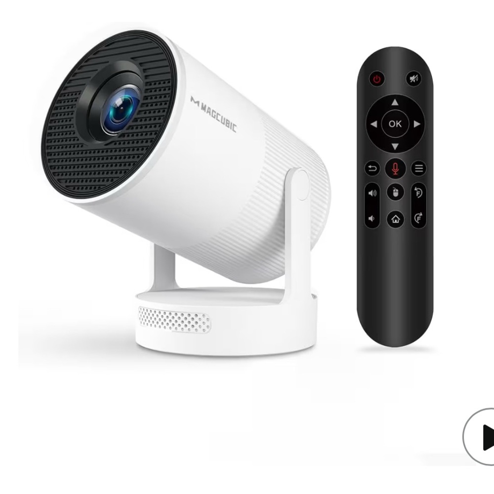 Magcubic White Projector with Remote-Electric Focus & HY300Ultra